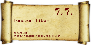 Tenczer Tibor névjegykártya